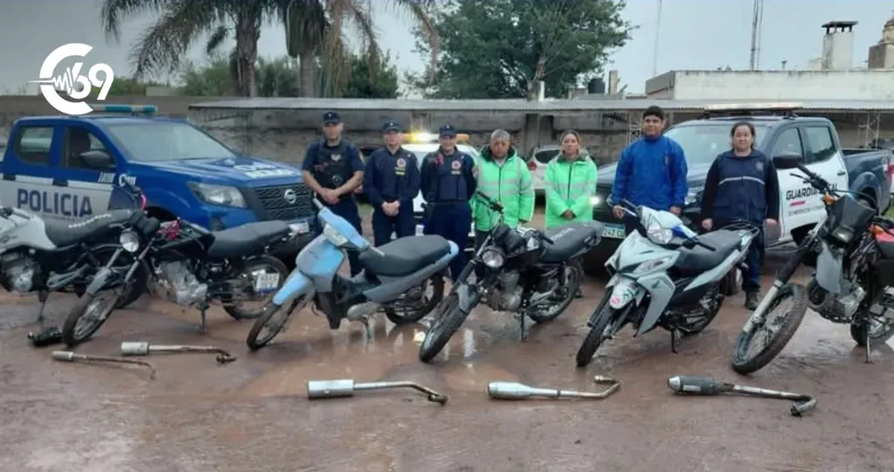 Secuestraron-seis-motos-en-General-Cabrera-tras-allanamientos-por-ruidos-molestos