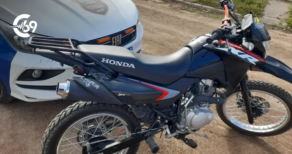 Santa Eufemia: secuestraron una moto sin patente tras un allanamiento