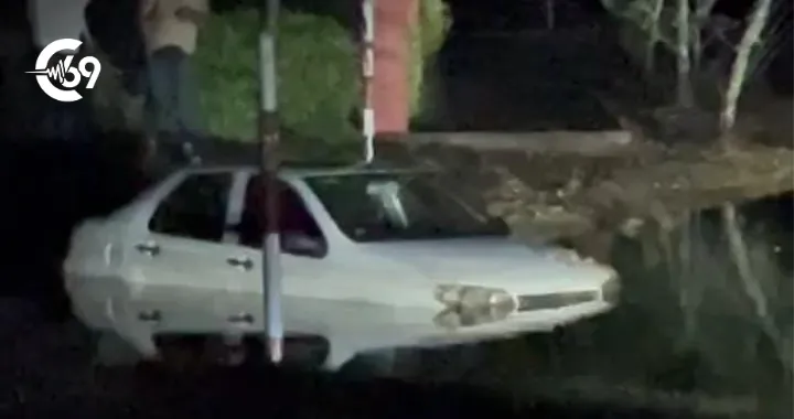 Un auto fue arrastrado por el agua durante el fuerte temporal en Santa Eufemia